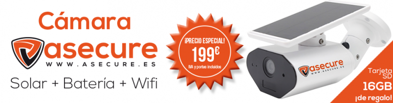 Cámara aSecure Solar+Batería+Wifi