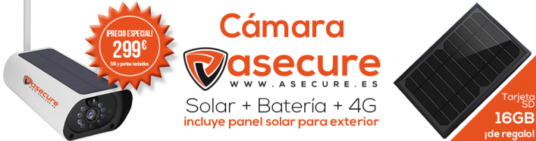 Cámara aSecure Solar+Batería+4G